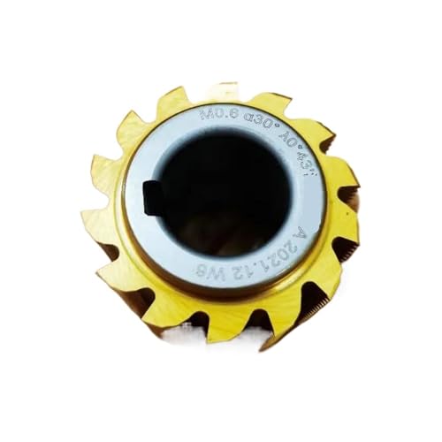 Gear Hob Cutter, HSS Standard PA30 Module M0.5 .6 .65 .7 .75 .8 .85 .9 .95 22mm Hole Involute Spline Gear Hob Cutter,for Industrial Machines(D22 M0.5,M2 Materials Black)