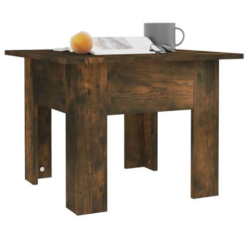 Gecheer Couchtisch Räuchereiche 55x55x42 cm Holzwerkstoff, Moderner Sofatisch Beistelltisch Wohnzimmertisch für kleine Wohnungen Schlafzimmer813068 – Bild 4