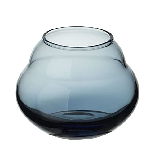 Villeroy & Boch Jolie Bleue Vase aus hochwertigem Kristallglas Blau, 9 cm, in Grauer Geschenkverpackung Jarrón, 9,4 cm, Vidrio de Cristal, Azul, Porcelana, 10 x 10 x 9.4 cm