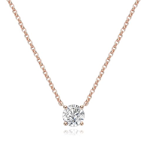 Image of Women's Silver Plated Zirconia Pendant Necklace With Cable Chain, Pendant Necklace, Zircon Pendant, Cubic Zirconia Necklace, Stylish Chain Necklace, Special Gifts, O Chain Necklace(Silver)