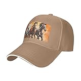 FBGHHTY Gorra de béisbol unisex con estampado artístico de caballos, cómoda, a la moda, para verano, deportes al aire libre, senderismo, natural, Talla única