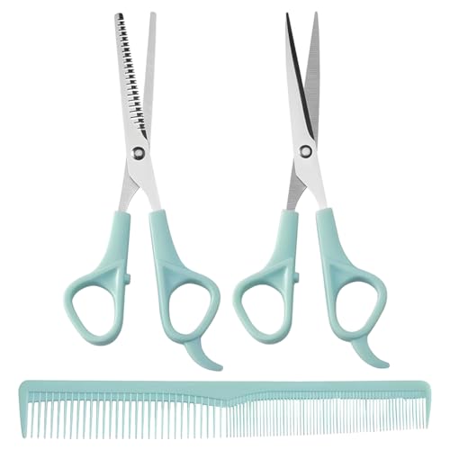 Image of MAYCREATE Kids Hair Cutting Scissors Kit Thinning Shears and Comb Set Stainless Steel Scissors Hair Dressing Scissors Barber Kit Straight Shears Teeth Scissors Thinning Shears Tools