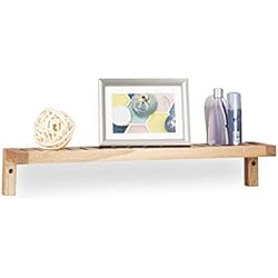 Estanteria Madera 60 Cm Ancho Relaxdays Estante de Pared, Flotante, Mueble de Madera, Baño & Cocina, Multiusos, 10 x 60 x 12,5 cm, 1 Ud, Marrón, Nogal