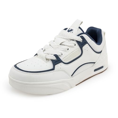 Image of Red Tape Women's Sneakers Blue Pu Round Toe Lace-Up Easy Movement