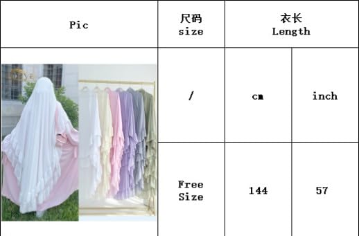 SYANKANGXIAO Ramadan Prayer Long Hijab Head Shawl for Women Muslim Abaya Niqab 2 Layer Ruffle Khimar Islamic Instant Turban4