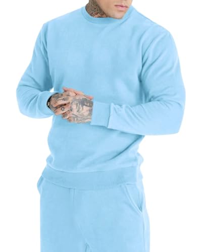 Uni Clau Men's Casual Tracksuit Athletic Sweatsuits Long Sleeve 2 Piece Outfit Running Jogging Sport Suit Sets3