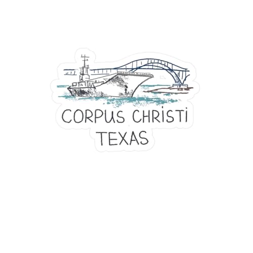 Landmark Corpus Christi City Texas TX Travel Souvenir Tourists Sticker. Hand Drawn Art Collectible Gift.