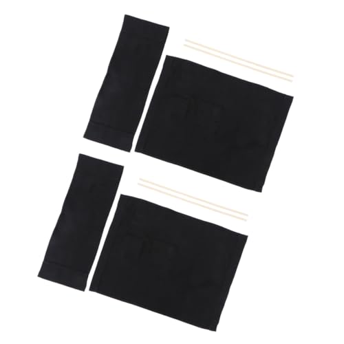 Genérico Fundas de Lona Negras para Silla de Director Repuesto para Silla Plegable Juego de 2 Piezas Accesorio Resistente y Asientos de Videojuegos