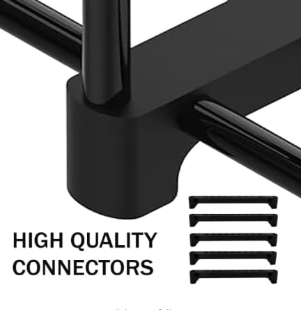 Dervino Multipurpose Rustproof Plastic Shoe Rack, Foldable Wide Storage Rack for Books. Toys, Shoes Easy to Move & Assemble (Rustproof) (Black) (3 Shelf) 2