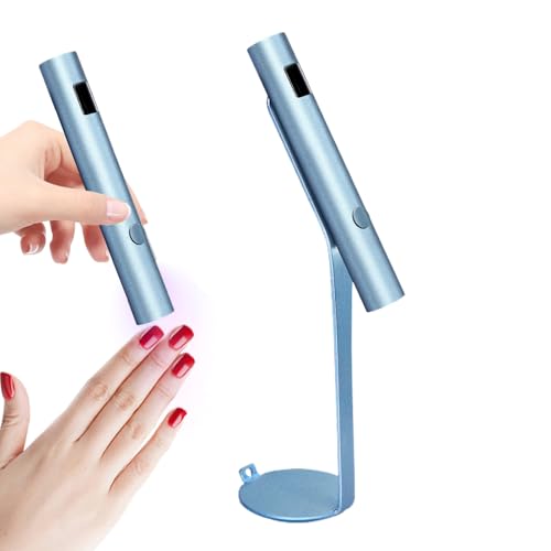 Anulely Lámpara de uñas UV, secador de manicura de uñas, secador profesional portátil recargable para el hogar, niñas, viajes, salón de manicura, secado rápido