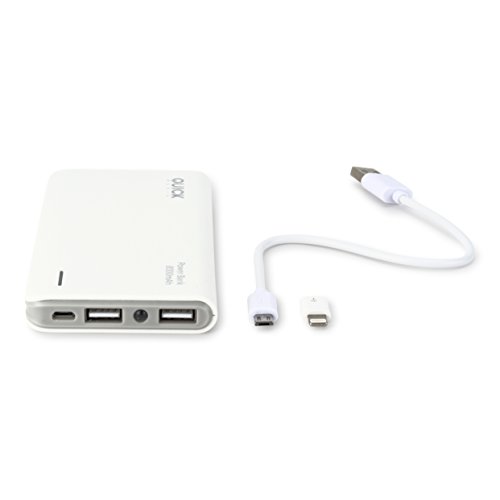 Quick Media PB80 Polímero de litio 8000mAh Blanco batería externa - Baterías externas (Blanco, Universal, Polímero de litio, 8000 mAh, USB, 1 A) Cover