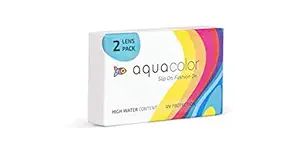 Aqua ColorMonthly Disposable ColorLenses (2 Lenses/box/Plano) (Hazel Brown)