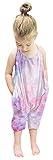 RAISEVERN 2T 3T Romper Baby Girls Slouch Jumpsuit Toddler Infant Strap Backless Purple Galaxy Jumper One Piece Harem Outfits Kid Overalls