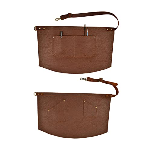 Tablier de cuisine en cuir synthétique premium avec sangle ajustable et finitions soignées - 6