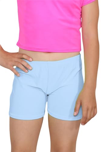 Pantalones cortos de danza negros elásticos para niñas que buscan comodidad