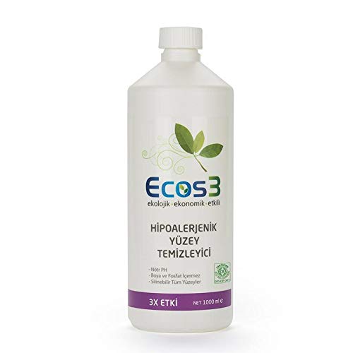 Ecos3 Organik & Hipoalerjenik Yüzey Temizleyici (1000 Ml) 1 Paket(1 x 1000 ml)