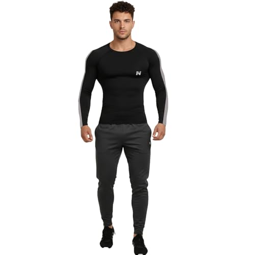 Image of NINQ Half Sleeve Compression T-Shirt - Men's Athletic & Sports Tights for Fitness Gym