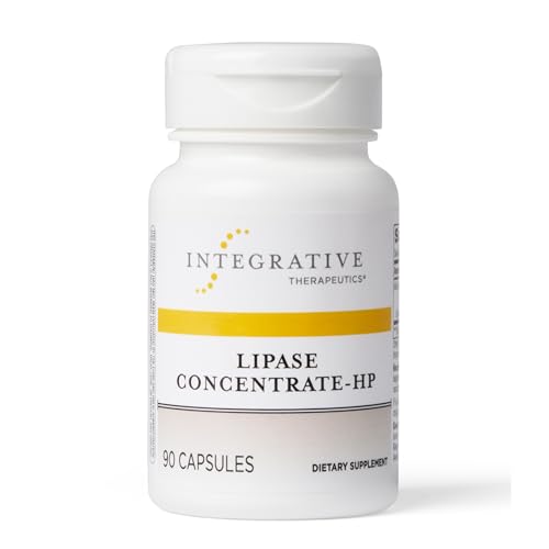 Integrative Therapeutics Lipase Concentrate-HP - Digestive Enzyme Supplement for the Digestion of Fats* - Nutrient Absorption & GI Tract Health Support* - Dairy-Free & Vegan - 90 Count (45 Servings)