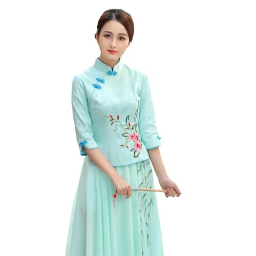 T-shirt Cheongsam à manches mi-longues idéal pour vos sorties urbaines stylées