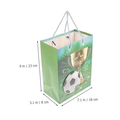 Bolsas de dulces de fútbol BRIGHTFUFU infantiles de papel kraft para eventos y fiestas de niños 2