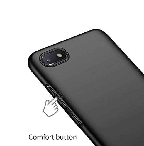 Image of Mobile Back Cover Case for Xiaomi Redmi 6A (Silicone Case|CameraProtection|Black SC1510)