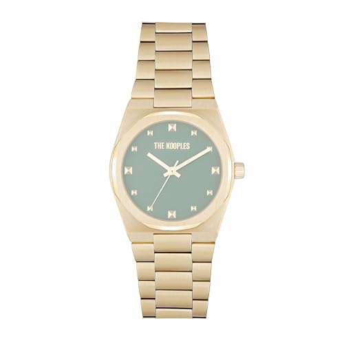 The Kooples - Montre Studs - Quartz Mouvement de Montre - Largeur du boîtier: 36 mm - Acier Inoxydable - Green - 5 ATM
