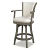 Jennifer Taylor Home Williams 27 Swivel Counter Height Bar Stool Natural White Linen