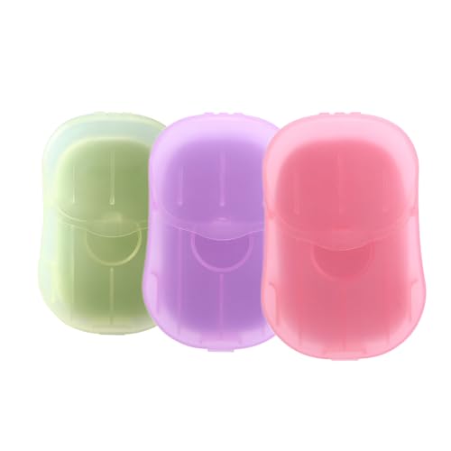 GIBENUO 3 Boxes (150 Sheets) Hand Washing Soap Sheets for Outdoor Travel,Portable Hiking Washing Hand Paper Soap for Travel, Party, School, Camping