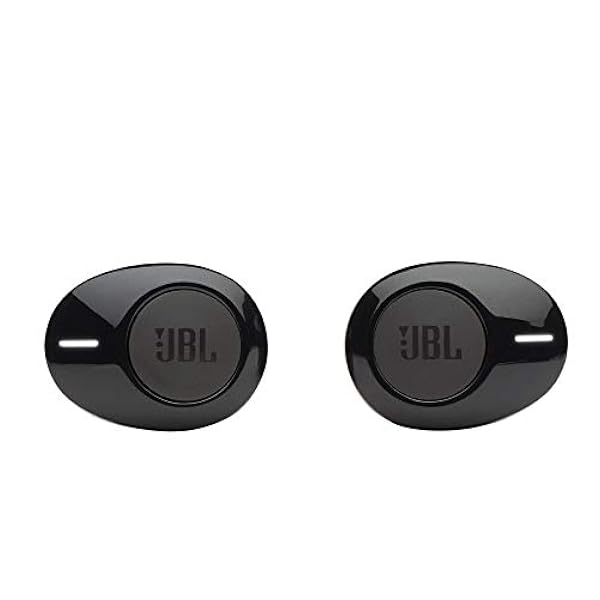 JBL Tune 120 - Auriculares inalámbricos con Bluetooth y JBL Pure Bass Sound, 16 h de música continua y estuche de carga inteligente, negro