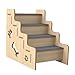 ShengQuanHao Wooden Pet Stair Dog Ladder,Puppy Stair,Non Slip Soft for High Bed for Other Small Pets Older Dogs Kittens Home, 4 Layer
