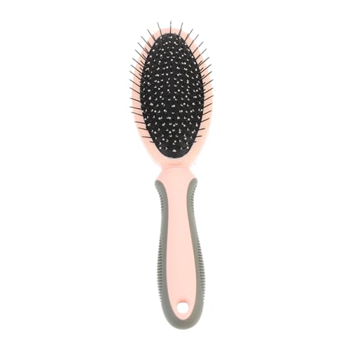 COLLBATH Rounded Tip Pet Comb for Cats Dogs Double-sided Grooming Brush Tool for Bath Time