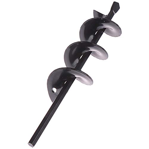 WWmily Garden Auger Spiral Drill Bit Planter Bulb Shaft Drill Plant Hole Digger Tool
