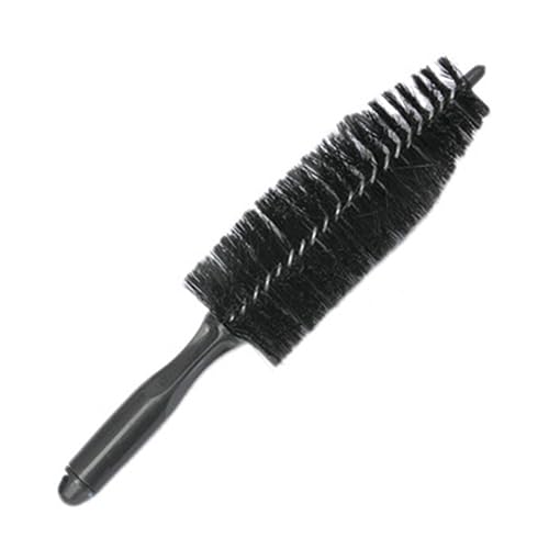 Alipis Pulitore per Cerchi Auto e Spazzola per Pulizia e Cerchioni Setole Sintetiche per Rimuovere Grasso e Sporco Impugnatura Rotonda in Plastica Gancio Integrato