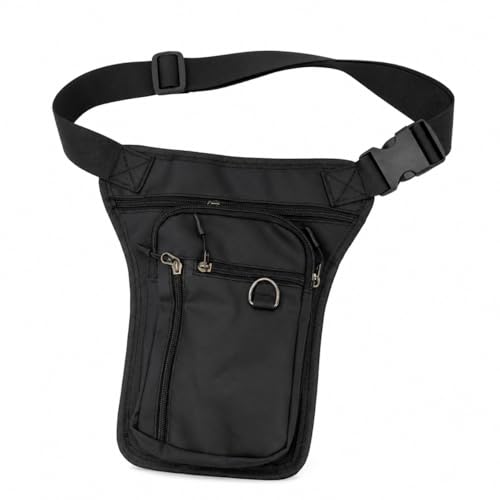 Zhcwldmi Beintasche Schwarz, Motorradtasche Herren, Oberschenkel-Bag, Biker Pack,...