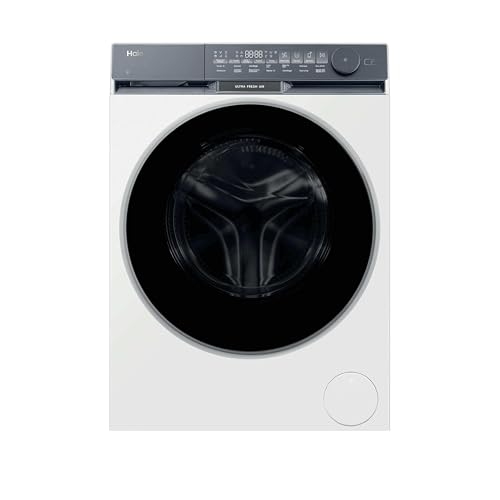 Haier X9 Series HW90-B14387U1-IB Lavadora Carga Frontal 9KG, Clase A -35%, Función Vapor, Motor Direct Motion, Display Digital, 1400RPM, Función Ultra Fresh Air, Libre Instalación, 14Programas, Blanco