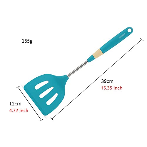 Ustensiles de cuisine silicone acier inoxydable outils de cuisson 7 pcs