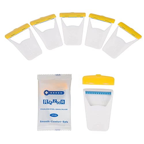 Rastrillos, Drugstore Maquinillas de afeitar desechables, 50 cuchillas de afeitar desechables, empaquetadas individualmente, uso seco y húmedo con tapa de protección, cuchillas de...