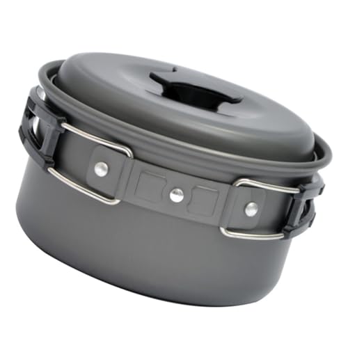 SOIMISS Olla de Ligera para Camping Olla Plegable Antiadherente para Senderismo y Picnic Utensilio de Cocina Portátil Resistente Altas Temperaturas para Viajeros y Actividades al Aire
