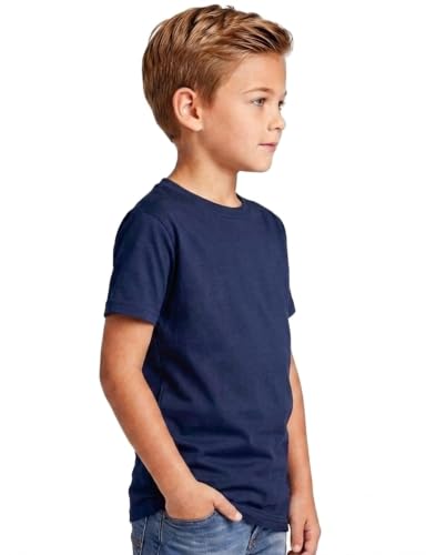 Image of Double F Branded Cotton Bio wash Round Neck Half Sleeve Solid T-Shirt for Boys and Baby
