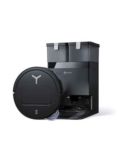ECOVACS DEEBOT T50 Omni Gen3 Saugroboter mit Wischfunktion 25.000 Pa ZeroTangle 3.0 AIVI 3D 2.0 All-in-One-Omni-Station Reinigung des Mopps bei 75 C ultraflache 81 mm Mattschwarz