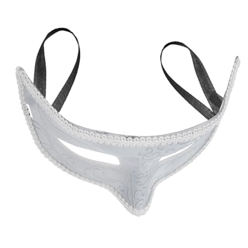 Masque dentelle blanc GALPADA élégant pour costume de bal masqué femme