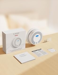 X-Sense Smart Smoke Detector Carbon Monoxide Detector Combo with Replaceable Battery, Wi-Fi Smoke and Carbon Monoxide Detector with Real-Time App Notifications, SC07-WX, 1-Pack