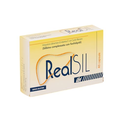 RealSIL Integratore Antiossidante con Vitamina E e Cardo Mariano 40 Capsule
