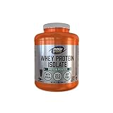 NOW Sports Nutrition, Whey Protein Isolate, 25 g With BCAAs, Creamy Chocolate Powder, Brown, 5-Pound