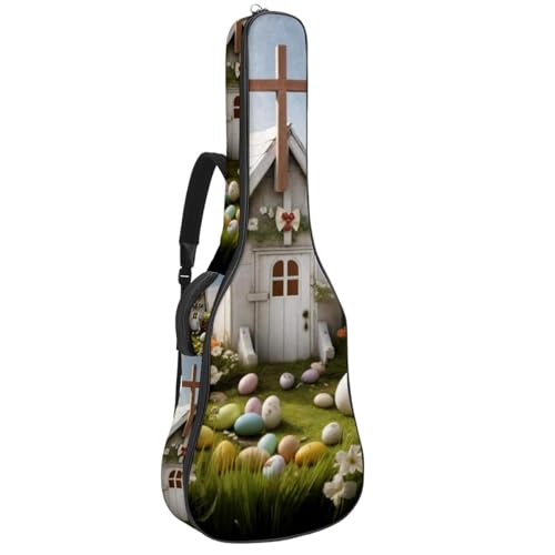 Sac de guitare imperméable grand étui de transport antichoc avec plusieurs poches de rangement