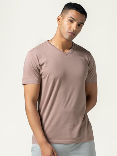 Image of DAMENSCH Regular Fit Cotton Blend Tshirt Half Sleeve Crew Neck Comfortable Casual Lightweight Premium Vortex Elemental Breeeze Tshirts for Men Pack of 1