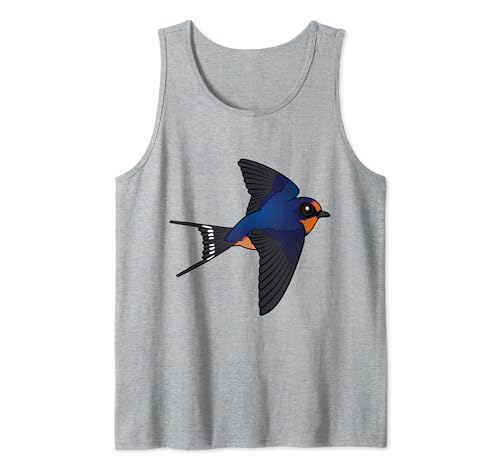 Cute Cartoon Barn Swallow Flying Birdorable Species Tank Top