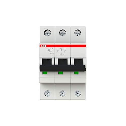 Disjoncteur 3 pôles ABB 2A C2 type C disjoncteur miniature triphasé
