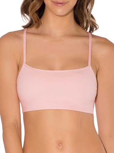 Image of Fruit of the Loom Women's Spaghetti Strap Cotton Sports Bra - All-Day Comfort