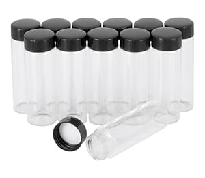 Pxyelec 30ml Glas Probenfläschchen, 12 Stück